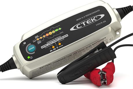CTEK (56-959) MUS 4.3 Test&Charge 12 Volt Fully Automatic Charger and Tester