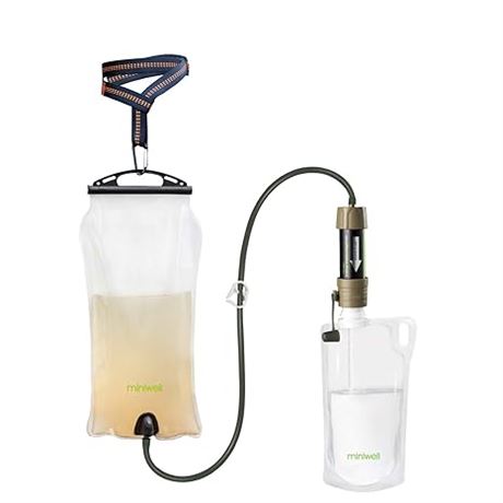 miniwell Gravity Water Filter Straw Ultralight Versatile Hiker Water Filter