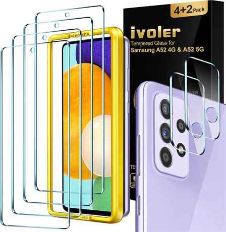 iVoler [4 Pack] Screen Protector for Samsung Galaxy A52/ A52s 5G&4G