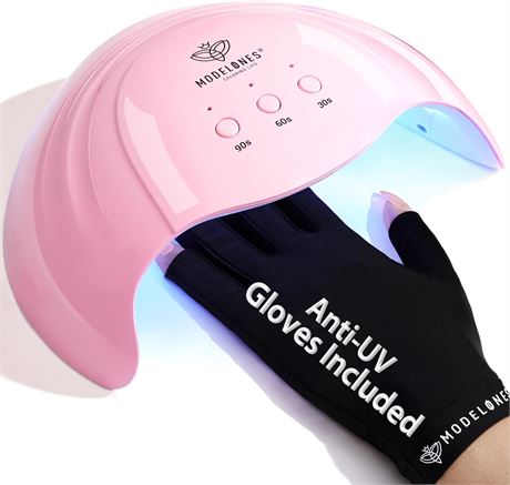 Modelones UV Led Nail Lamp with UV Gloves