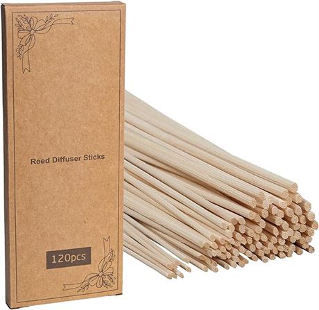 LWH-US 120 PCS Reed Diffuser Sticks,10 Inch Natural Rattan Wood Sticks