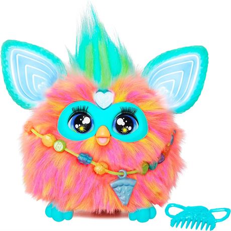 Furby Coral, 15 Fashion Accessories, Interactive Plush Toys for 6 Year Old Girl