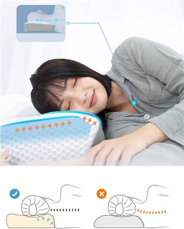 Orthopedic Sleeping Pillow, Ergonomic Cervical Pillow for Neck Pain