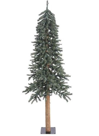 6' x 33"  Vickerman Unlit Artificial Christmas Tree- Natural Bark Alpine