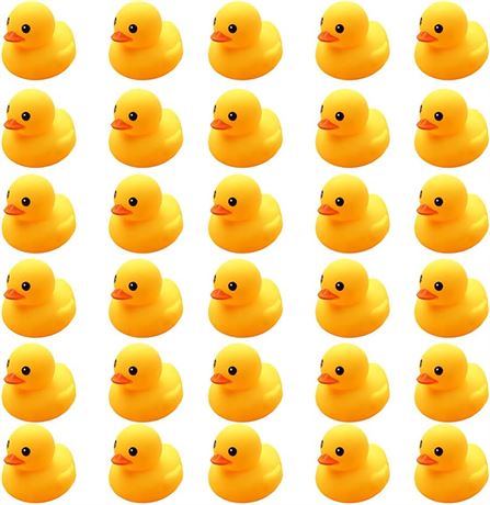 50 PCS Mini Rubber Duck Bath Duck Toys
