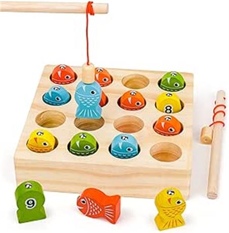Montessori Toys for Kids Magnet Fishing Game with Numbers