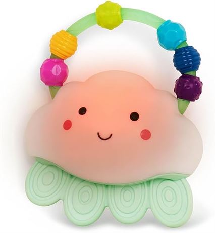 B. Baby – Light-Up Baby Rattle & Teether – Rainbow Beads & Light-Up Cloud