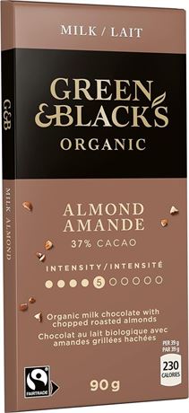 GREEN & BLACKS Organic Almond Milk Chocolate, 90 g (Pack of 1)