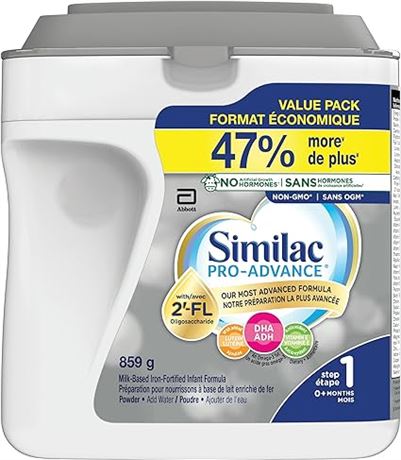 Similac Pro-Advance Step 1 Baby Formula, 0+ Months, with 2'-FL. Immune Support