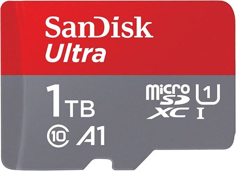 1TB  SanDisk 1TB Ultra microSDXC UHS-I Memory Card with Adapter - Up to 150MB/s,