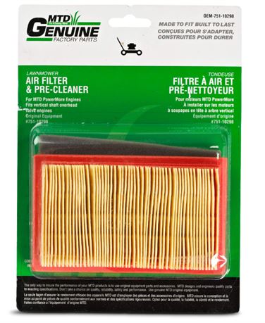 MTD Lawn Mower RePlacement Air Filter & Pre-cleaner