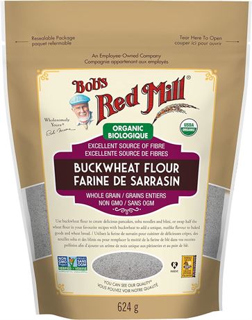 Bob's Red Mill Organic Buckwheat Flour, 624 Grams (Pack of 1)