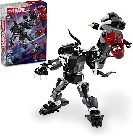 LEGO Marvel Venom Mech Armor vs. Miles Morales, Posable Action for Kids, 76276