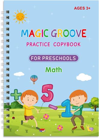 Math Practice Copybook for Kids Reusable Writing Practice for Kids