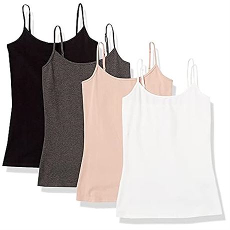 MED - Essentials Women's 4-Pack Slim-Fit Camisole