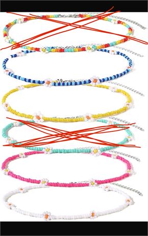 GYSONG Beaded Choker Necklaces For Women Vsco Boho Handmade Flower Necklace