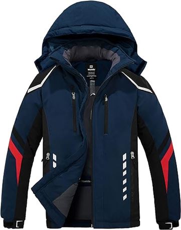 XL, Wantdo Men's Mountain Waterproof Ski Jacket Warm Winter Snow Coat