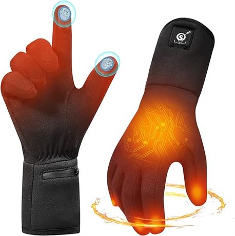 MED/LRG - Heated Glove Liners Rechargeable Gloves - Electric Batteries