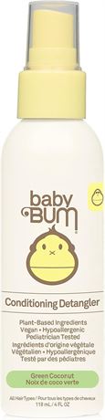 Sun Bum Baby Bum Conditioning detangler Spray, 4 Fl Oz