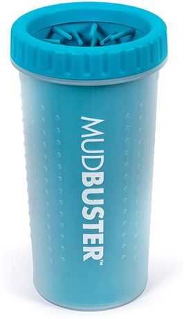 Dexas MudBuster Portable Dog Paw Cleaner, Large, Blue