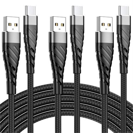 3Pack 10ft USB C Cable, Type C Charger Fast Charging Type C Cable USB C Charger