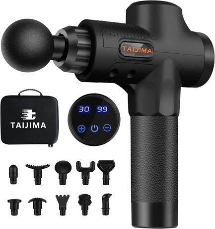 TAIJIMA Massage Gun, Percussion Muscle Massage Gun for Athletes, Handheld Deep