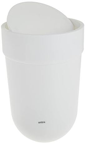 Umbra Touch Waste Can with Lid, White