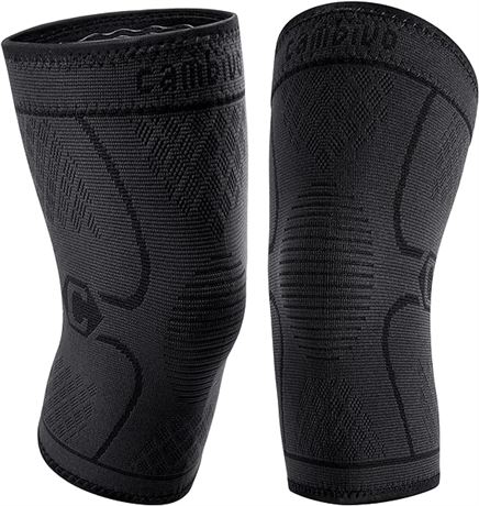 LRG - CAMBIVO Knee Brace Support(2 Pack), Knee Compression Sleeve for Running