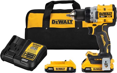 DEWALT 20V MAX* XR Cordless Drill/Driver Kit, Brushless, Compact, 2 Batteries