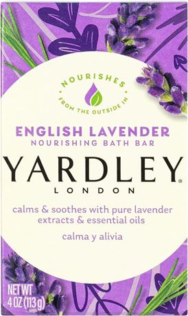 English Lavender Bar Soap by Yardley London for Unisex - 4.25 oz Soap