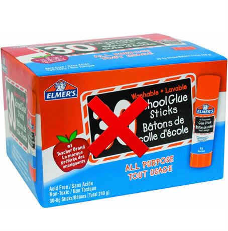 Elmer's 60556 All-purpose School Glue Sticks, 8g (0.28 Oz.) Each, 13-pack