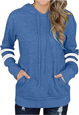 MED - onlypuff Women's Long Sleeve Casual Drawstring Pullover Sweatshirts Hoodie