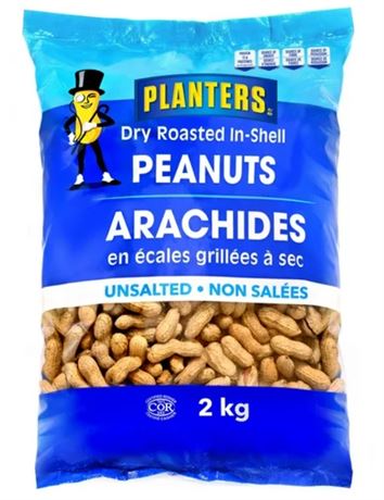 Planters in Shell Roasted Peanuts, 2 Kg
