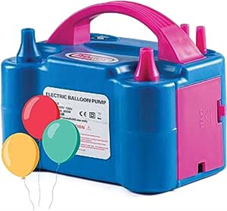 Prextex Electric Balloon Pump - Portable Air Blower Dual Nozzle