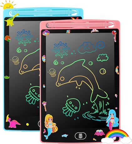 2 Pack LCD Writing Tablet for Kids Reusable Doodle Board 8.5 Inch