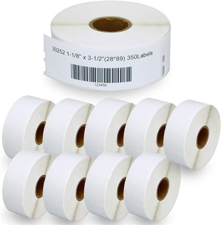 BETCKEY - Compatible DYMO 30252 (1-1/8" x 3-1/2") Address & Barcode Labels