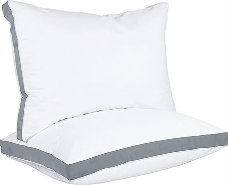 Utopia edding Bed Pillows for Sleeping Queen Size (Grey), Set of 2,