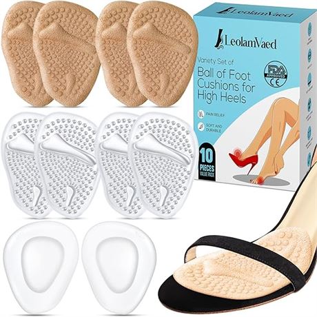 Reusable Metatarsal Pads Women, Ball of Foot Cushions for Women All Day Pain
