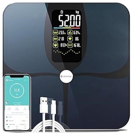 Body Fat Scale, Lepulse Weight Scale Large Display, Digital Bathroom Scale
