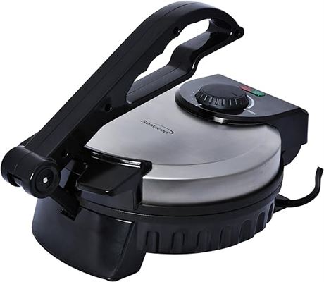 Brentwood TS-127 Stainless Steel Non-Stick Electric Tortilla Maker, 8 inch