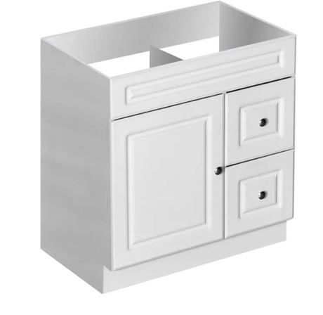 LUKX Bold Damian Bathroom Vanity Cabinet with Right-Side Drawers (No Sink)