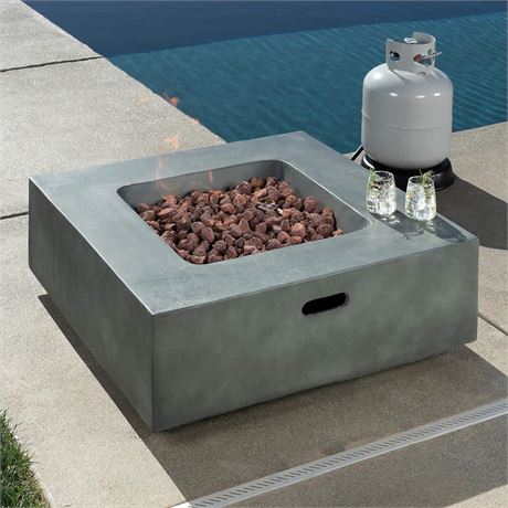 35" -Propane Fire Pit - Outdoor Patio - Fire Pit Table - Stainless Steel Burner