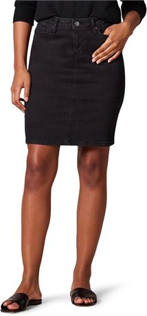 US 16  Essentials Women's Classic 5-Pocket Denim Skirt, Dark Wash