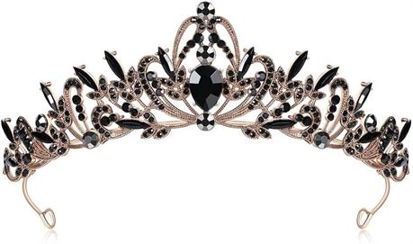 Black Lovelyshop Royal Crystal Pricess Wedding AlloyTiara Headpiece