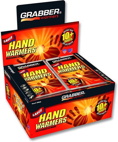 40 Pack - Grabber Warmers Grabber 10+ Hours Large Hand Warmers,