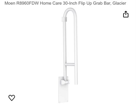 Moen R8960FDW Home Care 30-Inch Flip Up Grab Bar, Glacier