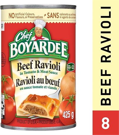 Chef Boyardee Beef Ravioli 8 can x 425g