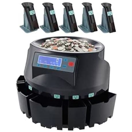 VEVOR USD Coin Counter & Coin Sorters with LCD Display