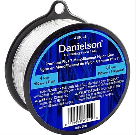 Danielson Plus 7 Mono Nylon Line 4 lb 418C-4, Breaking Strength: 4 lb,