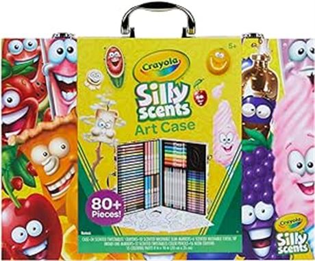 Crayola Silly Scents Inspiration Art Case, 80+ Art Supplies, Gift for Kids